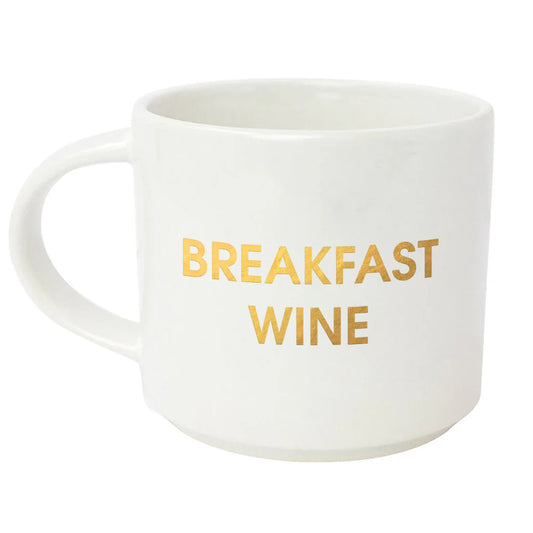 Breakfast Wine - Gold Foil Oversized Mug